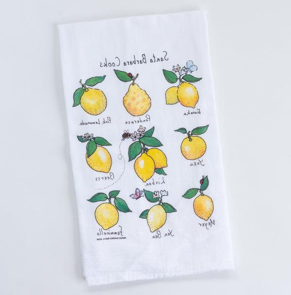 Lemons Santa Barbara Cooks Flour Sack Towel