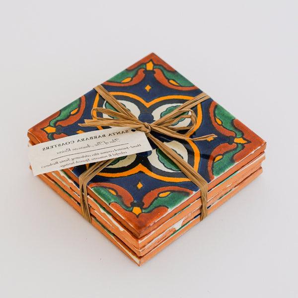 Amina Ceramic Tile Coasters Coasters & Trivets - Coasters & Trivets, The Santa Barbara Company - 2