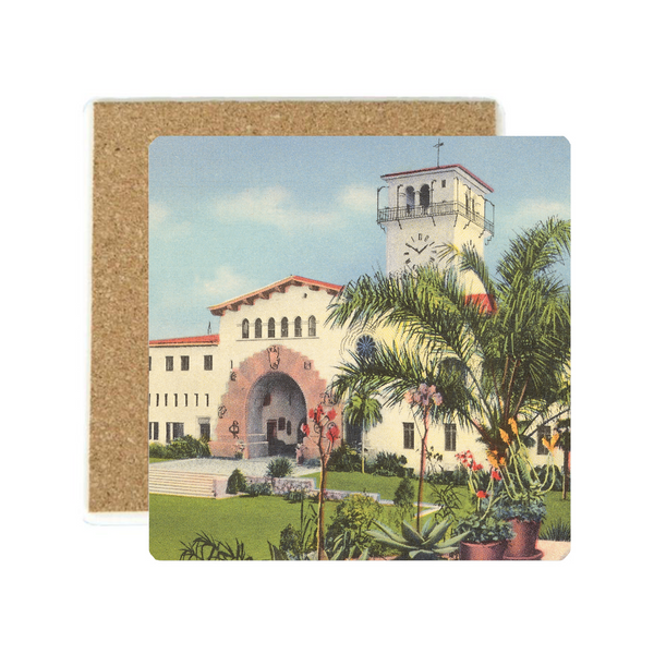 Santa Barbara County Courthouse Building Coaster Memento and Gift