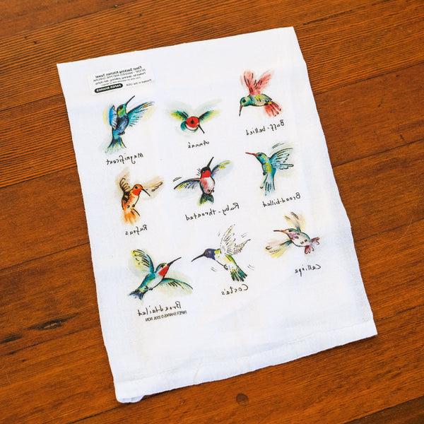 Hummingbirds Flour Sack Towel Kitchen Towels - Papersharks, The Santa Barbara Company - 1